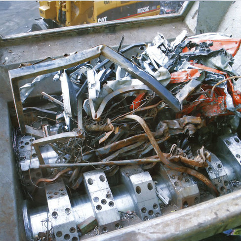 Scrap shredder machine TBS, Double-shaft